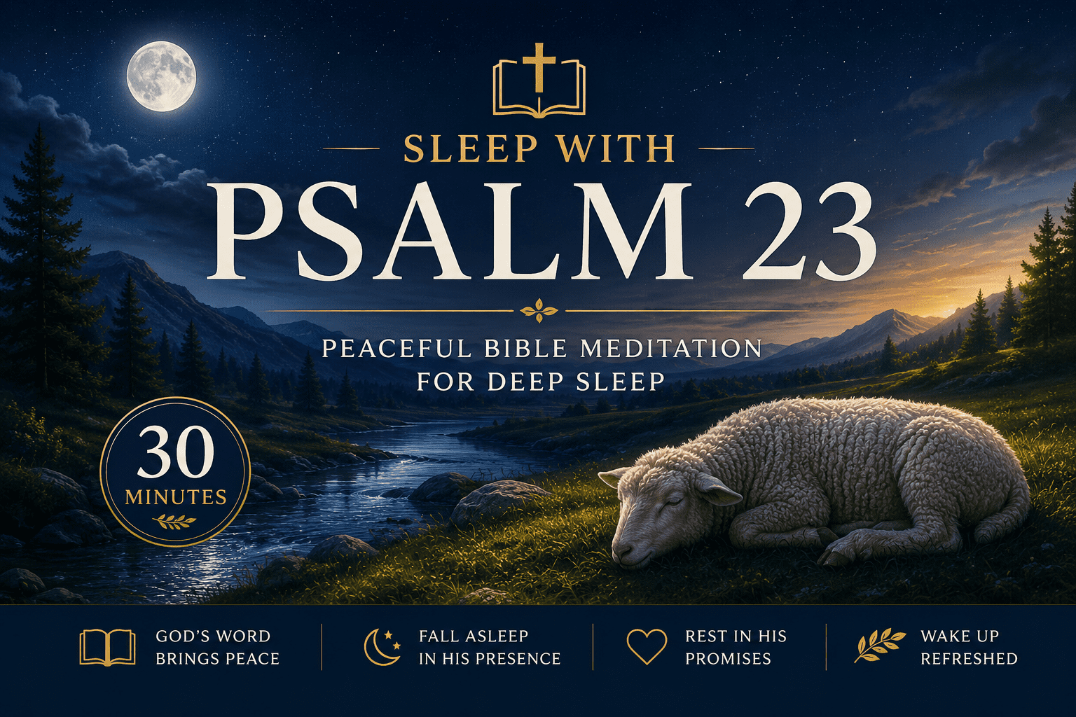 30 minutes sleep with psalm 23 thumbnail featured image